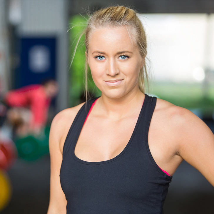 Joanna Gill icooling off after a workout